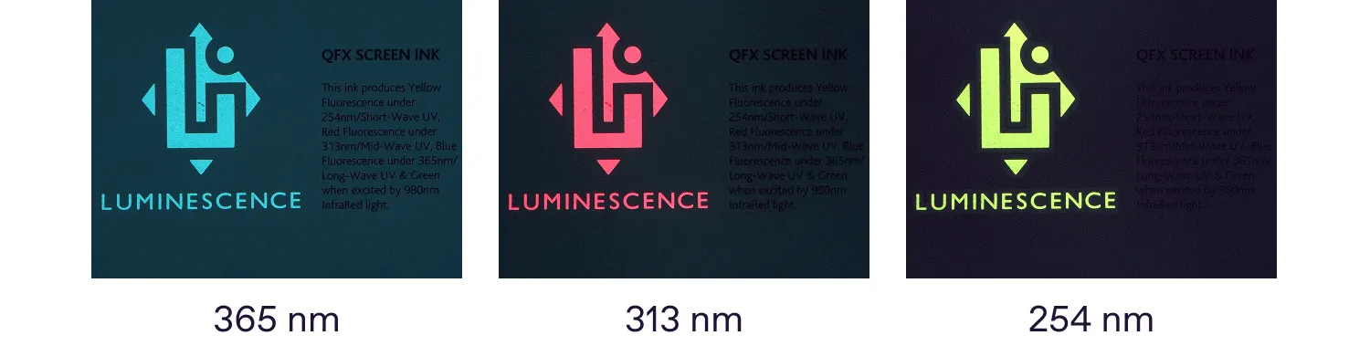 fluorescence of sample card